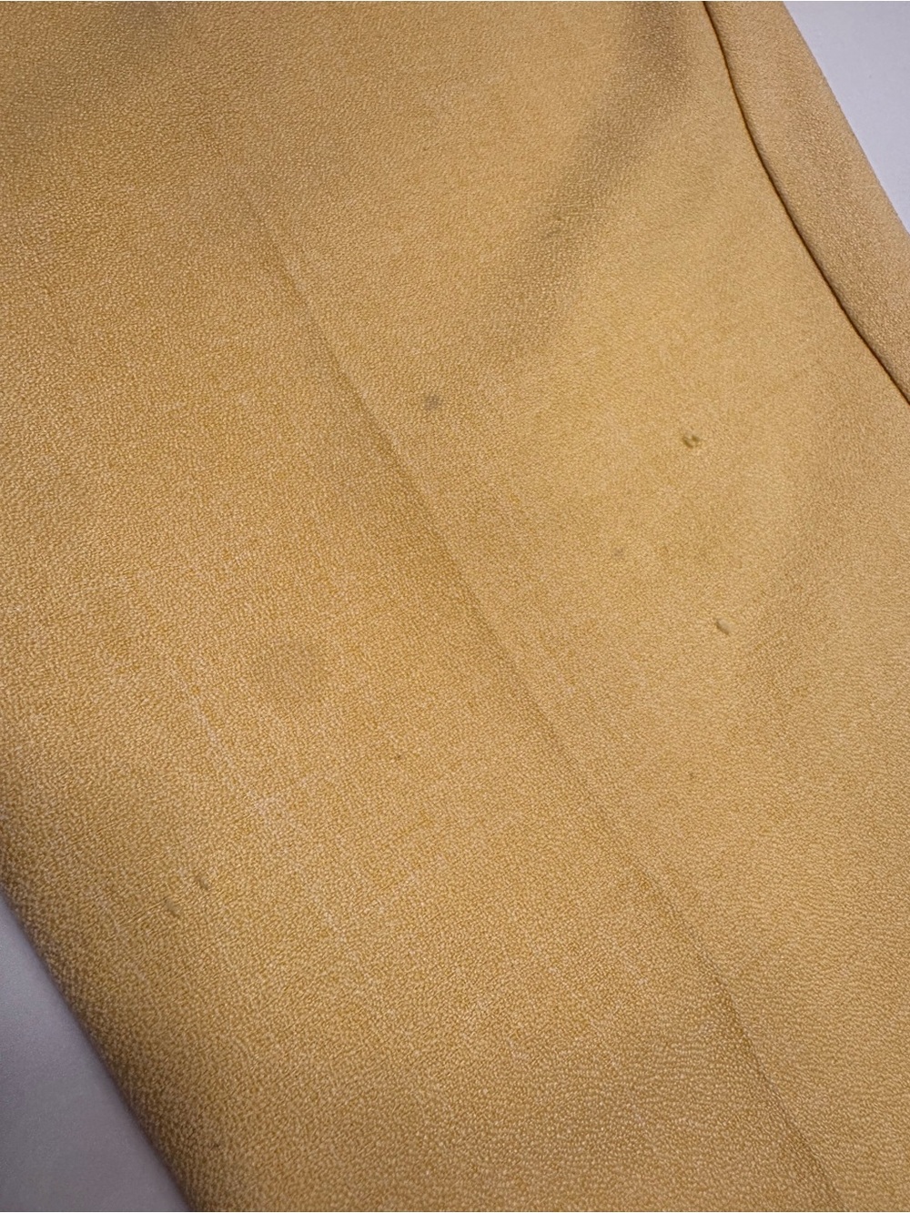 Vintage High-Waist Yellow Tailored Women's Trousers - Picture 3 of 10